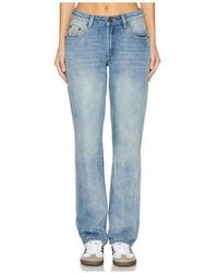 One Teaspoon - Truckers Mid Waist Straight Leg Jeans - Lyst
