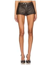 h:ours - Shorts Aus Leder Artemisa - Lyst