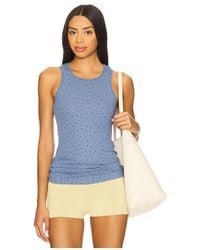 Free People - Camiseta Tirants Estampada Fresh En Love En Color Bebe Azul Talla (También En M, S, Xl, Xs) - Lyst