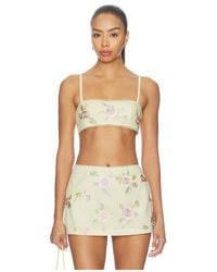 For Love & Lemons - Ribbon Flowers Top - Lyst