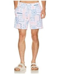 Vintage Summer - Seersucker Strech Volley Swim Trunks - Lyst