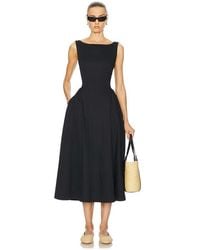 Helsa - Stretch Cotton Sateen Midi Dress - Lyst