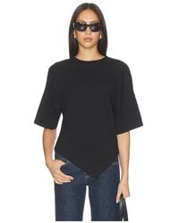 Enza Costa - Supima Structured Jersey Assymetrical Tee - Lyst