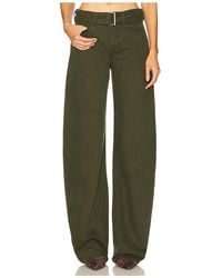 GRLFRND - Belted Austen Low Rise Curve En Color Verde Oliva Talla (También En 25, 24, 26, 27, 28, 29, 30, 31, 32) - Lyst