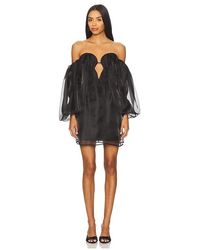 Bardot - Mini Vestido Con Volumen Freda En Color Negro Talla (También En 12, 2, 4, 6, 8) - Lyst