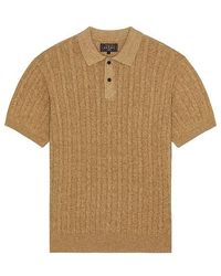 Beams Plus - Knit Polo Cable En Color Marrón Talla (También En M, S, Xl) - Lyst
