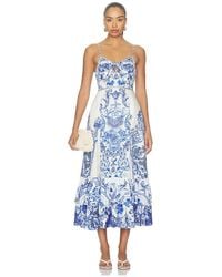CAMILLA - Ruffle Hem Tie Front Maxi Dress - Lyst