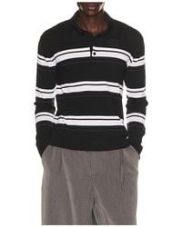 Canada Goose - Petitot Striped Long Sleeve Knit Polo - Lyst