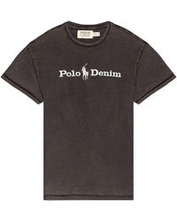 Polo Ralph Lauren Grafik-T-Shirt - Schwarz