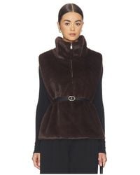 WeWoreWhat - Chaleco De Piel Sintética Con Cuello Alto En Color Chocolate Talla (También En Xs/S) - Lyst