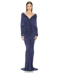 Atlein - V Neck Ruched Gown - Lyst