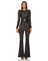 Nadine Merabi - Sequin-Embellished Lace Jumpsuit - Lyst
