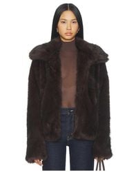 SNDY'S - Leila Faux Fur Jacket - Lyst