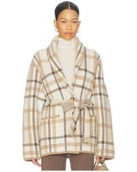 NAADAM - Super Luxe Plaid Jacquard Wrap Coat - Lyst