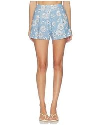 Generation Love - Carmine Floral Linen Shorts - Lyst