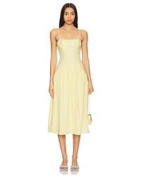 MORE TO COME - Vestido Margaery En Color Amarillo Limon Talla En - Lyst