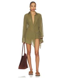 The Attico - Shirt Mini Dress - Lyst