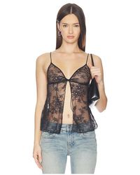 Skims - Ultra Fine Lace Open Front Cami Top - Lyst