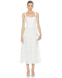 Bardot - Adaline Broderie Midi Dress - Lyst