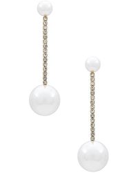 Shashi - Pave Pearl Drop Earring - Lyst
