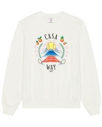 CASABLANCA - Casa Way Mountain Embroidered Sweatshirt - Lyst