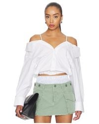 Alexander Wang - Pre-Styled Off Shoulder Top With Bra Straps - Lyst