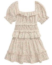 Polo Ralph Lauren - Gestuftes Kurzarm-Oberteil Aus Baumwoll-Jersey Mit Floralem Muster Und Passendem Rock - Lyst