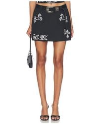 Markgong - Cross Stitch Embroidered Skirt With Detachable Belt - Lyst
