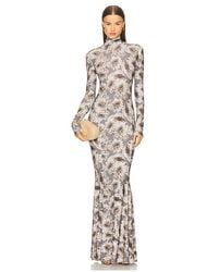 Norma Kamali - Long Sleeve Turtleneck Fishtail Gown - Lyst
