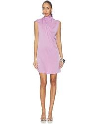 Atlein - Draped Neckline Sleeveless Dress - Lyst