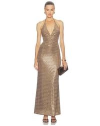 Runaway the Label - Nara Deep V-Neck Maxi Dress - Lyst