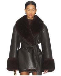 SER.O.YA - Daly Leather Coat - Lyst