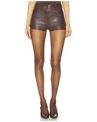 Norma Kamali - High-Waist-Jeansshorts - Lyst