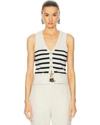 L'academie - By Marianna Calanth Striped Vest - Lyst
