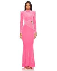 Zhivago - Velvet Cut-Out Mockneck Gown - Lyst