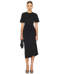 FRAME - Ruched Front Tie Dress - Lyst