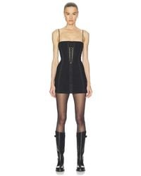 Halo - Layered Lace Up Corset Dress - Lyst