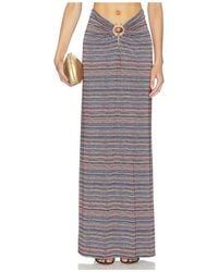 AFRM - Carr Shiny Knit Skirt - Lyst