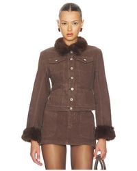 GUIZIO - Ares Faux Fur Jacket - Lyst