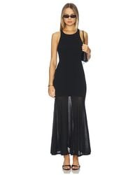 NAADAM - Super Fine Crepe Long Dress With Sheer Skirt - Lyst