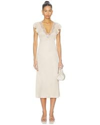 Free People - Vestido Midi Tied With Joy En Color Ivory Talla (También En M, S, Xl, Xs) - Lyst