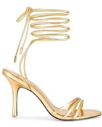 Black Suede Studio - Leandra Heeled Sandal - Lyst