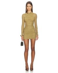 SER.O.YA - Moxey Ruched Mesh Mini Dress - Lyst