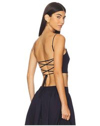Susana Monaco - Poplin Lace Up String Top - Lyst