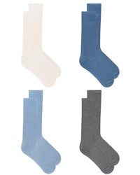 Calvin Klein - 4 Pack Rayon Bamboo Dress Crew Socks - Lyst