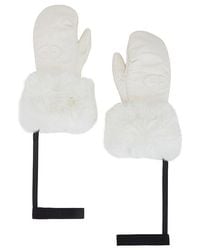 Goldbergh - Adore Leather Embossed Logo Mittens - Lyst