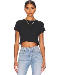 RE/DONE - X Hanes Cropped 60's Slim Tee - Lyst