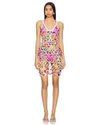 MILLY - Sequin Crochet Mini Dress - Lyst