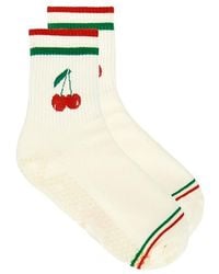 Stems - Cherry Grip Striped Crew Socks - Lyst