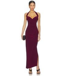 Norma Kamali - X Revolve Halter Sweetheart Side Drape Gown - Lyst